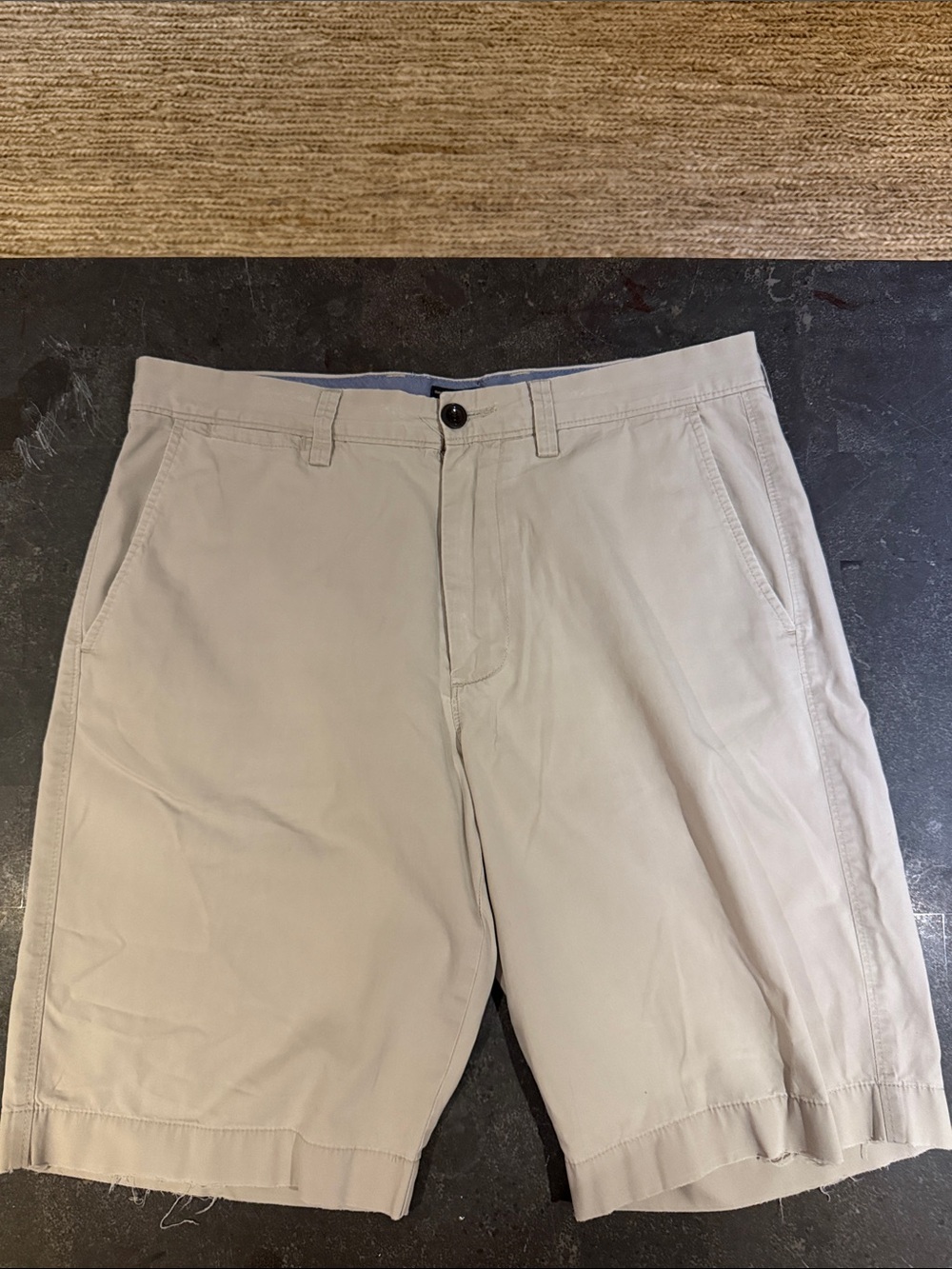 J. Crew Men’s Flat Front Chino Shorts in Khaki